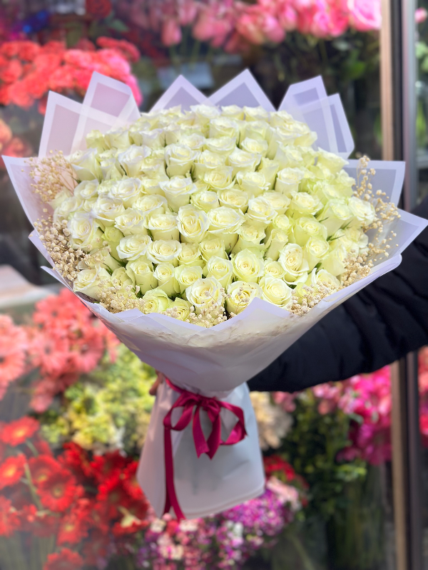 101 ADET BEYAZ GÜL - Görsel 6