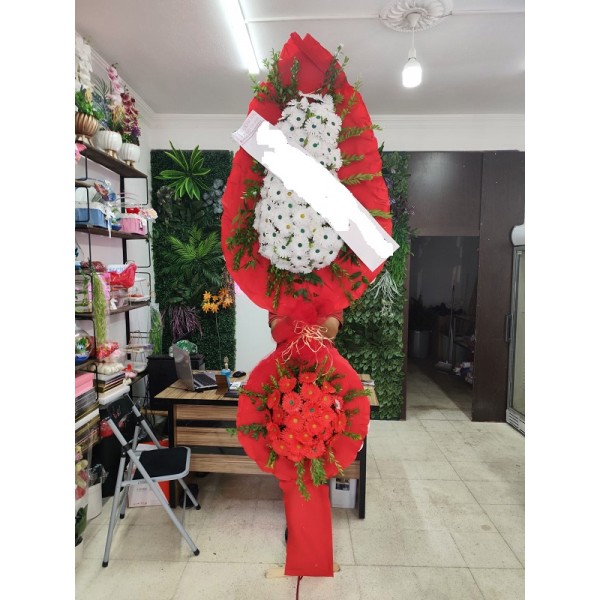 ÇİFT KATLI YAPAY ÇELENK - Görsel 4