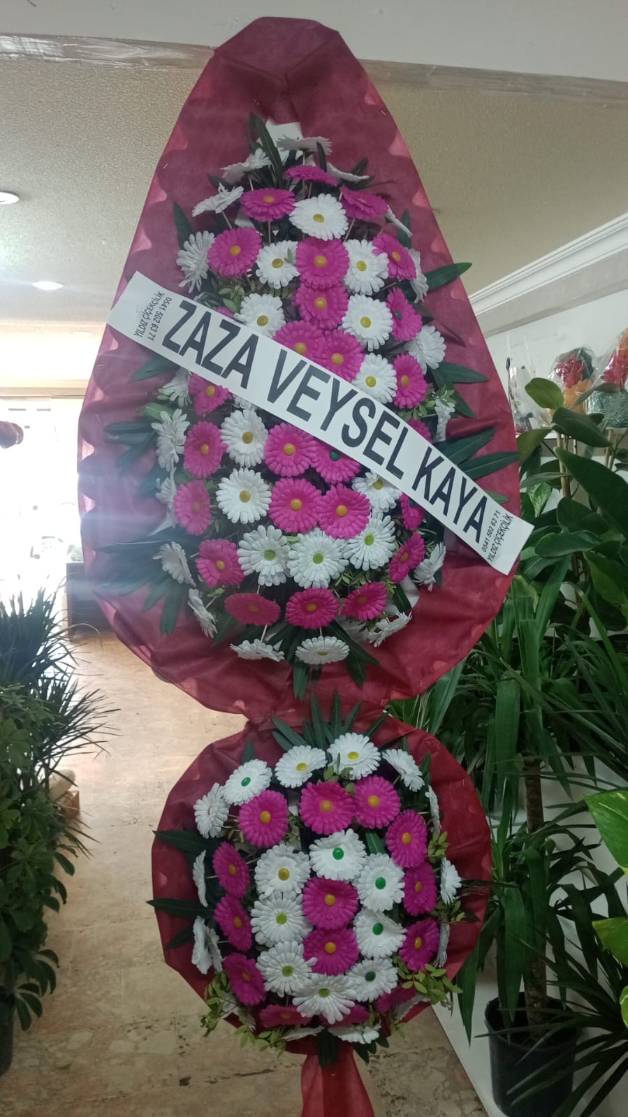 ÇİFT KATLI YAPAY ÇELENK - Görsel 5